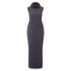 Plus Charcoal Brushed Rib Roll Neck Maxi Dress Plus Charcoal Brushed Rib Roll Neck Maxi Dress