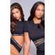 PRETTYLITTLETHING Black Tape Short Sleeve Pj Top PRETTYLITTLETHING Black Tape Short Sleeve Pj Top