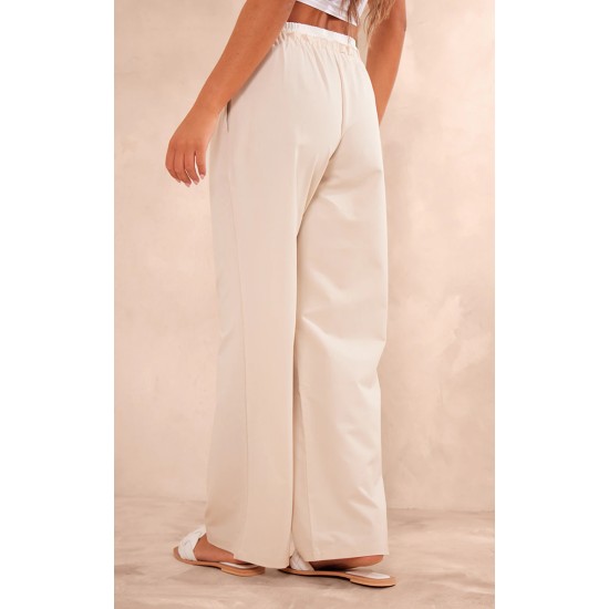 Stone Boxer Detail Drawstring Waist Pants Stone Boxer Detail Drawstring Waist Pants