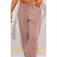 Taupe Washed Rib Panel Wide Leg Sweatpants Taupe Washed Rib Panel Wide Leg Sweatpants