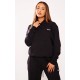 PRETTYLITTLETHING Petite Black Badge Detail Oversize Hoodie PRETTYLITTLETHING Petite Black Badge Detail Oversize Hoodie