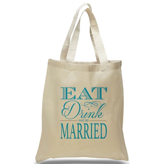 "Eat, Drink, and Be Married" Wedding Welcome Tote "Eat, Drink, and Be Married" Wedding Welcome Tote