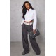 Tall Charcoal Fold Over Front Pants Tall Charcoal Fold Over Front Pants