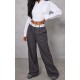 Tall Charcoal Fold Over Front Pants Tall Charcoal Fold Over Front Pants