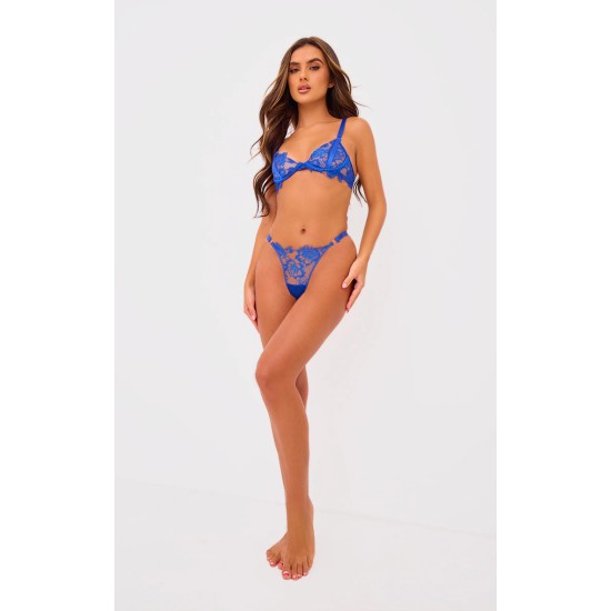 Cobalt Eyelash Lace Thong Cobalt Eyelash Lace Thong