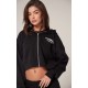 PRETTYLITTLETHING Black Premium Print Zip Front Hoodie PRETTYLITTLETHING Black Premium Print Zip Front Hoodie