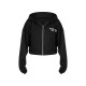 PRETTYLITTLETHING Black Premium Print Zip Front Hoodie PRETTYLITTLETHING Black Premium Print Zip Front Hoodie