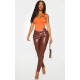Shape Orange Woven Corset Crop Top Shape Orange Woven Corset Crop Top