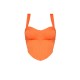 Shape Orange Woven Corset Crop Top Shape Orange Woven Corset Crop Top