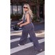 Washed Charcoal Twill Pocket Detail Wide Leg Cargo Pants Washed Charcoal Twill Pocket Detail Wide Leg Cargo Pants