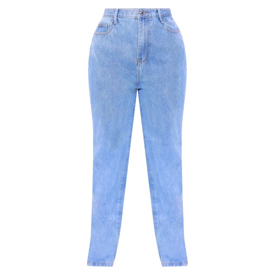 Plus Light Wash Split Hem Jeans Plus Light Wash Split Hem Jeans