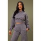 Tall Steel Blue Cropped Oversized Sweatshirt Tall Steel Blue Cropped Oversized Sweatshirt