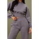 Tall Steel Blue Cropped Oversized Sweatshirt Tall Steel Blue Cropped Oversized Sweatshirt