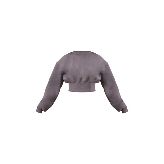 Tall Steel Blue Cropped Oversized Sweatshirt Tall Steel Blue Cropped Oversized Sweatshirt