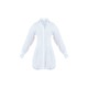 White Fitted Waist Long Sleeve Button Shirt Dress White Fitted Waist Long Sleeve Button Shirt Dress