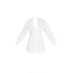 White Fitted Waist Long Sleeve Button Shirt Dress White Fitted Waist Long Sleeve Button Shirt Dress