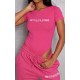 PRETTYLITTLETHING Hot Pink Logo Short Sleeve Bodysuit PRETTYLITTLETHING Hot Pink Logo Short Sleeve Bodysuit