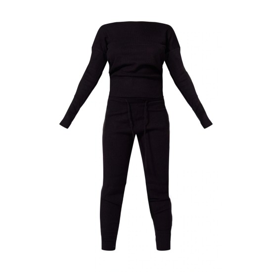 Black Knit Lounge Set Black Knit Lounge Set