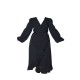 Plus Black Ruffle Wrap Front Midi Dress Plus Black Ruffle Wrap Front Midi Dress
