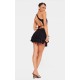 Petite Black Halterneck Trim Detail Shift Mini Dress Petite Black Halterneck Trim Detail Shift Mini Dress