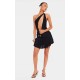 Petite Black Halterneck Trim Detail Shift Mini Dress Petite Black Halterneck Trim Detail Shift Mini Dress