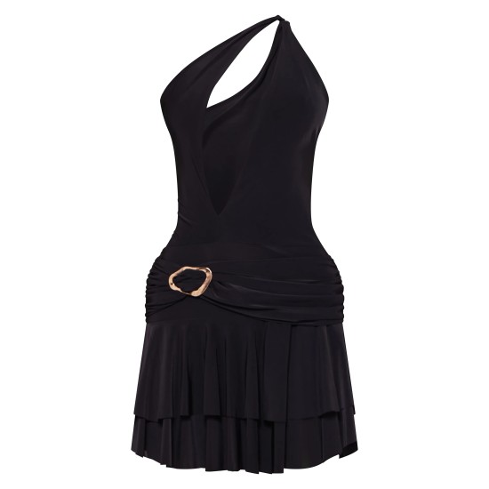 Petite Black Halterneck Trim Detail Shift Mini Dress Petite Black Halterneck Trim Detail Shift Mini Dress
