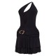 Petite Black Halterneck Trim Detail Shift Mini Dress Petite Black Halterneck Trim Detail Shift Mini Dress