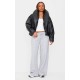 Petite Black Exaggerated Collar PU Puffer Coat Petite Black Exaggerated Collar PU Puffer Coat
