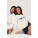 PRETTYLITTLETHING Cream Athletics Club Embossed Oversized Boxy Sweatshirt PRETTYLITTLETHING Cream Athletics Club Embossed Oversized Boxy Sweatshirt