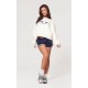 PRETTYLITTLETHING Cream Athletics Club Embossed Oversized Boxy Sweatshirt PRETTYLITTLETHING Cream Athletics Club Embossed Oversized Boxy Sweatshirt