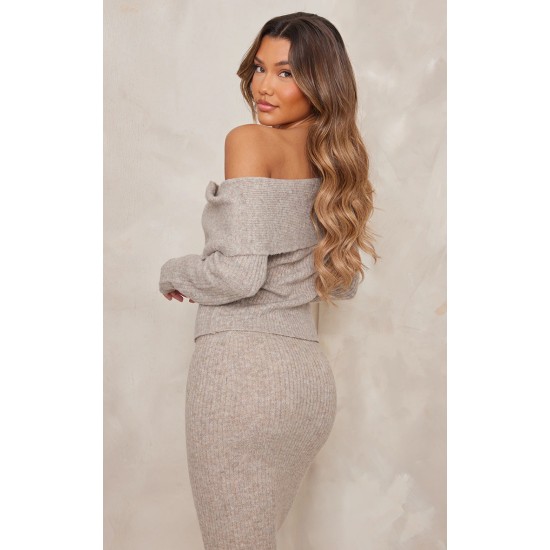 Mocha Luxe Knit Fold Over Top Mocha Luxe Knit Fold Over Top