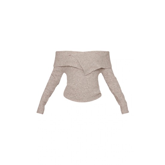 Mocha Luxe Knit Fold Over Top Mocha Luxe Knit Fold Over Top