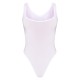 White Basic Slinky Scoop Neck Bodysuit White Basic Slinky Scoop Neck Bodysuit