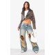 Petite Grey Faux Washed Leather Super Cropped Belted Biker Jacket Petite Grey Faux Washed Leather Super Cropped Belted Biker Jacket