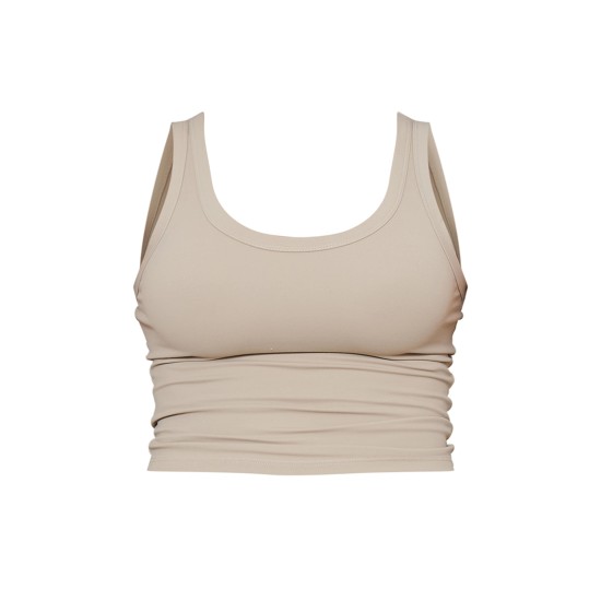 Pale Khaki Snatched Sculpt Scoop Vest Pale Khaki Snatched Sculpt Scoop Vest