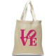 "LOVE" Printed on Canvas Tote "LOVE" Printed on Canvas Tote