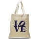 "LOVE" Printed on Canvas Tote "LOVE" Printed on Canvas Tote
