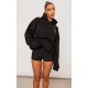 Black Badge Detail Oversized Hoodie Black Badge Detail Oversized Hoodie