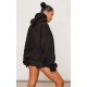 Black Badge Detail Oversized Hoodie Black Badge Detail Oversized Hoodie