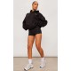 Black Badge Detail Oversized Hoodie Black Badge Detail Oversized Hoodie