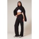Black Flared Split Hem Sweatpants Black Flared Split Hem Sweatpants