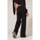 Black Flared Split Hem Sweatpants Black Flared Split Hem Sweatpants
