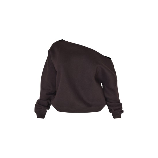 Shape Black Sweat Raw Edge Slouch Sweatshirt Shape Black Sweat Raw Edge Slouch Sweatshirt