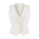 Cream Woven Tailored Boxy Vest Cream Woven Tailored Boxy Vest