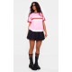 Pink Oversized Stripe Detail Football T-shirt Pink Oversized Stripe Detail Football T-shirt