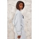 Tall Grey Marl Baltimore Borg Applique Detail Oversized Sweatshirt Tall Grey Marl Baltimore Borg Applique Detail Oversized Sweatshirt