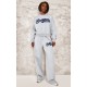 Tall Grey Marl Baltimore Borg Applique Detail Oversized Sweatshirt Tall Grey Marl Baltimore Borg Applique Detail Oversized Sweatshirt