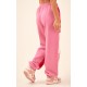 Baby Pink Color Block Sweat Cuffed Oversized Sweatpants Baby Pink Color Block Sweat Cuffed Oversized Sweatpants