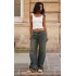 Vintage Turn Up Hem Barrel Style Jeans