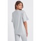 PRETTYLITTLETHING Pale Grey Printed Oversized T-shirt PRETTYLITTLETHING Pale Grey Printed Oversized T-shirt